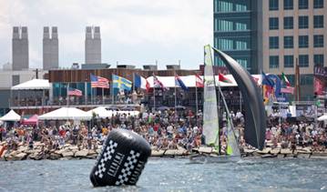 Extreme Sailing Series "stadium" racing is proving to be popular in Boston